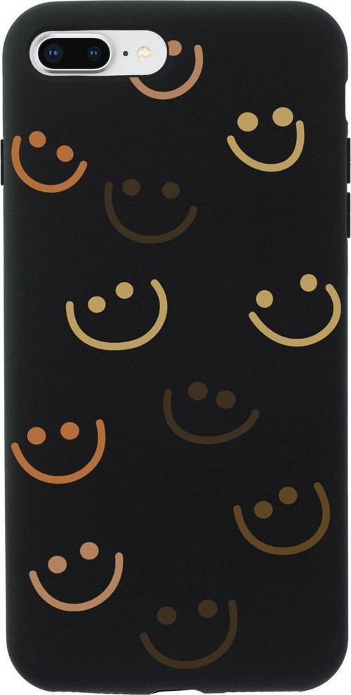 İphone 8 Plus Smile Premium Silikonlu Siyah Telefon Kılıfı Siyah
