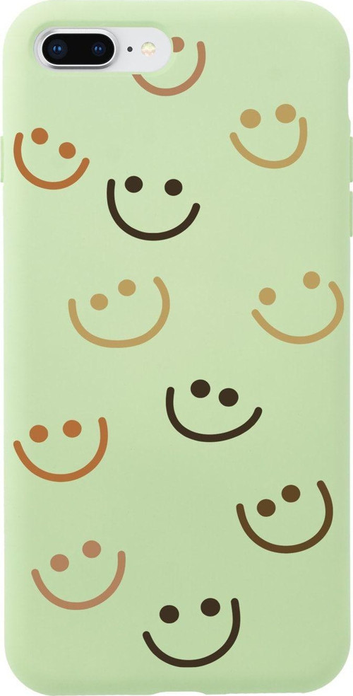 İphone 8 Plus Smile Premium Silikonlu Yeşil Telefon Kılıfı
