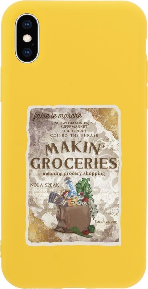İphone X Makin Groceries Premium Silikonlu Telefon Kılıfı