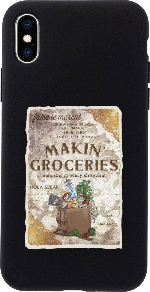 İphone X Uyumlu Makin Groceries Premium Silikonlu Telefon Kılıfı
