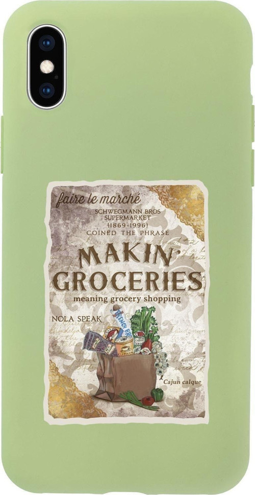 İphone X Makin Groceries Premium Silikonlu Telefon Kılıfı