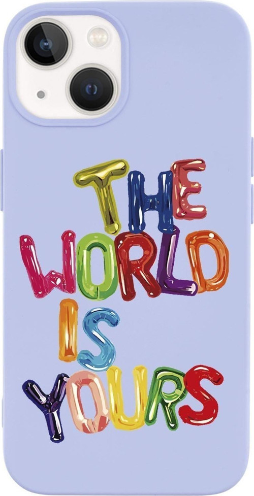 İphone 14 The World Is Yours Desenli Premium Silikonlu Telefon Kılıfı
