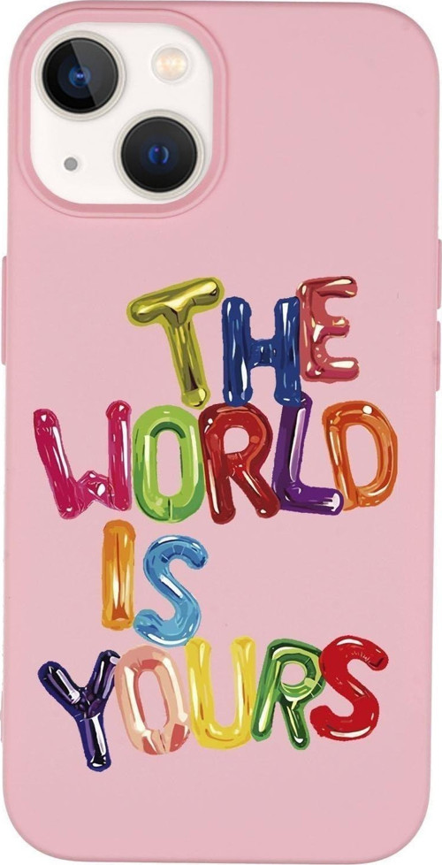 İphone 14 The World Is Yours Desenli Premium Silikonlu Telefon Kılıfı