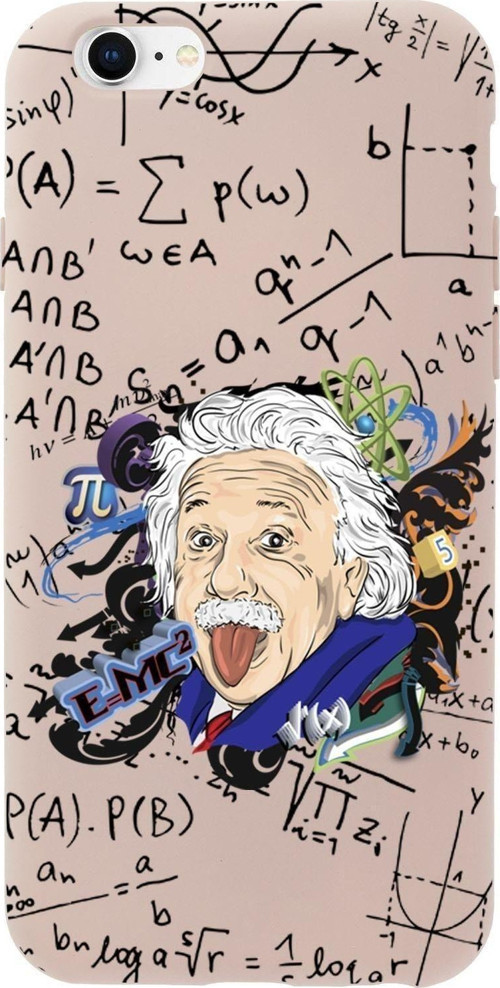 İphone 6S Einstein In Formula Desenli Premium Silikonlu Telefon Kılıfı