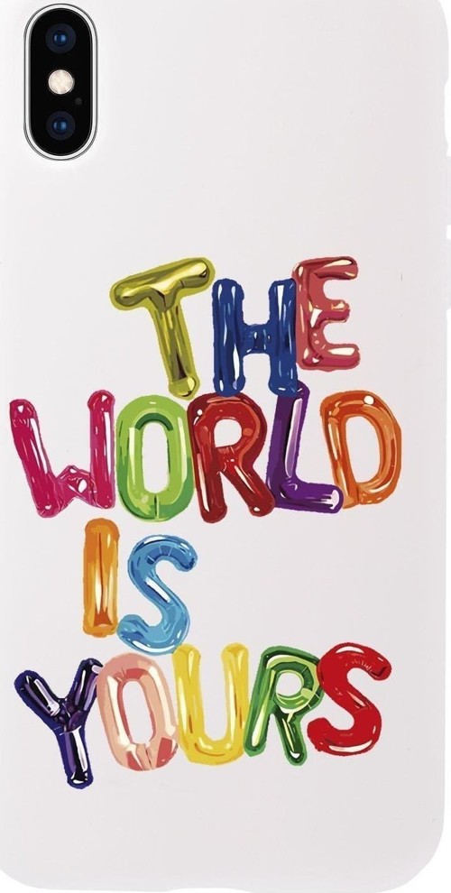 İphone X The World Is Yours Desenli Premium Silikonlu Telefon Kılıfı