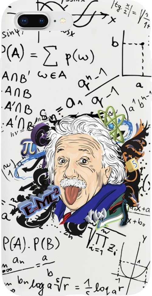 İphone 7 Plus Einstein In Formula Desenli Premium Silikonlu Telefon Kılıfı