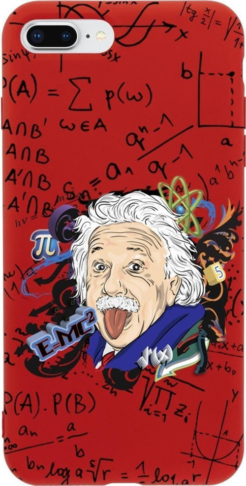İphone 7 Plus Einstein In Formula Desenli Premium Silikonlu Telefon Kılıfı