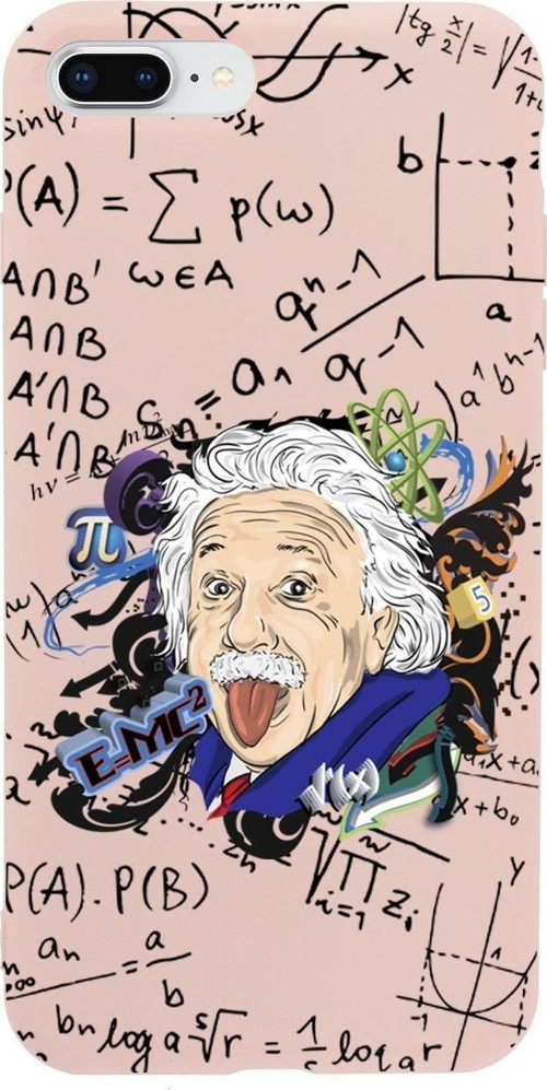 İphone 7 Plus Einstein In Formula Desenli Premium Silikonlu Telefon Kılıfı