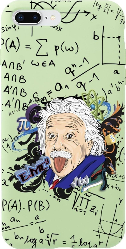 İphone 7 Plus Einstein In Formula Desenli Premium Silikonlu Telefon Kılıfı