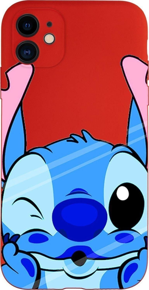 Iphone 11 Uyumlu Stitch Desenli Kamera Korumalı Lansman Kılıf Premium Silikonlu