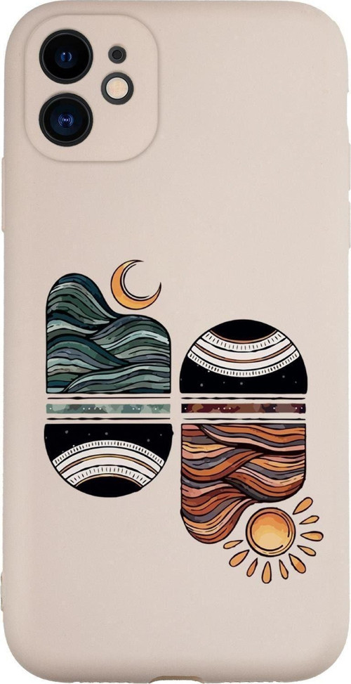 Iphone 11 Uyumlu Sunset Wave Desenli Kamera Korumalı Lansman Kılıf Premium Silikonlu