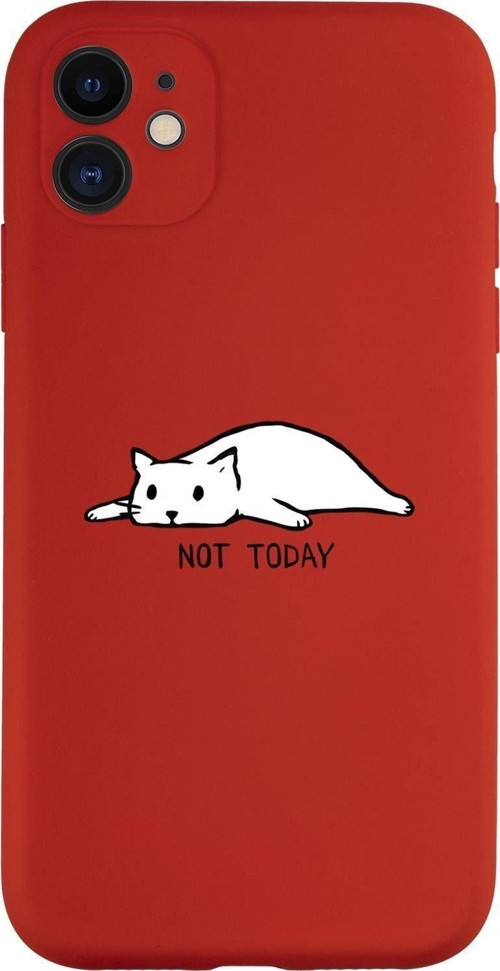 Iphone 11 Uyumlu Not Today Desenli Kamera Korumalı Lansman Kılıf Premium Silikonlu