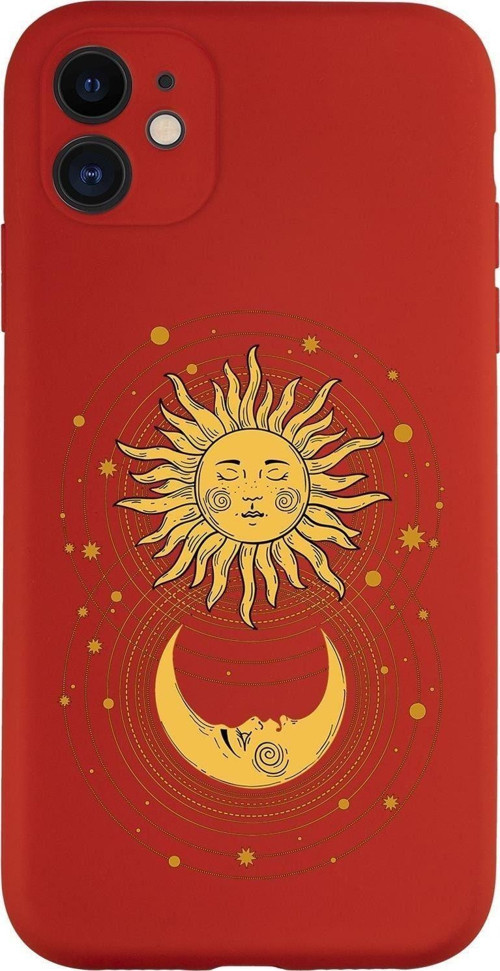 Iphone 11 Uyumlu Moon And Sun Desenli Kamera Korumalı Lansman Kılıf Premium Silikonlu