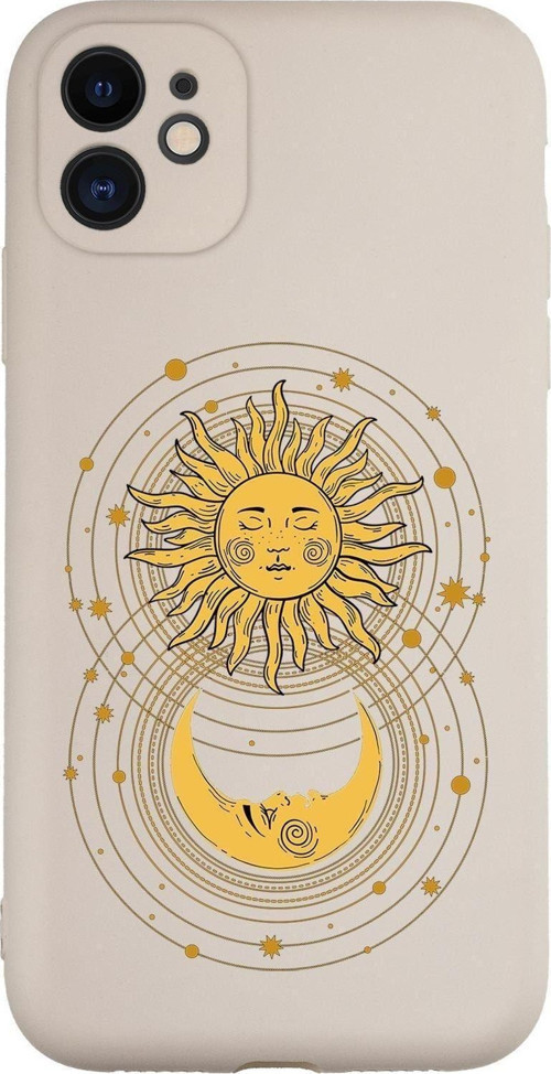 Iphone 11 Uyumlu Moon And Sun Desenli Kamera Korumalı Lansman Kılıf Premium Silikonlu