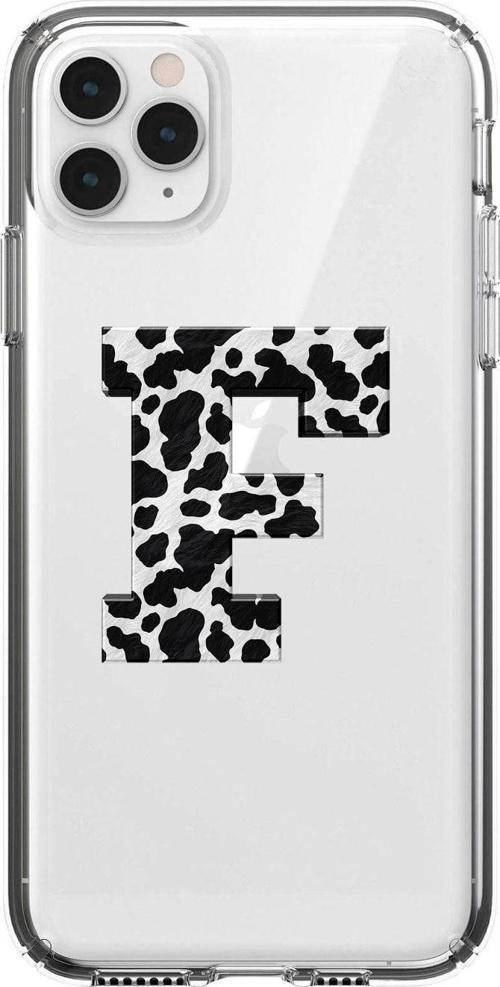 Iphone 11 Pro Max F Harfi Desenli Şeffaf Telefon Kılıfı