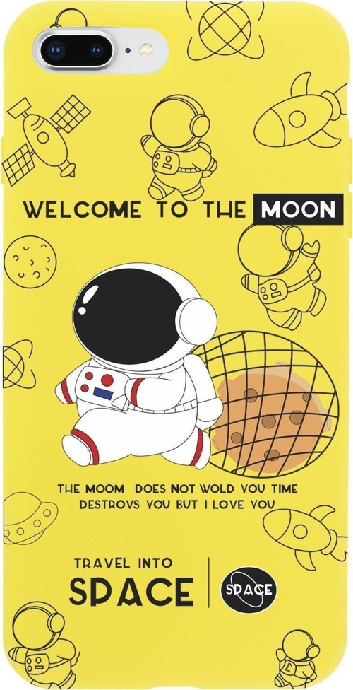 İphone 7 Plus Sevimli Astronot Desenli Premium Silikonlu Telefon Kılıfı