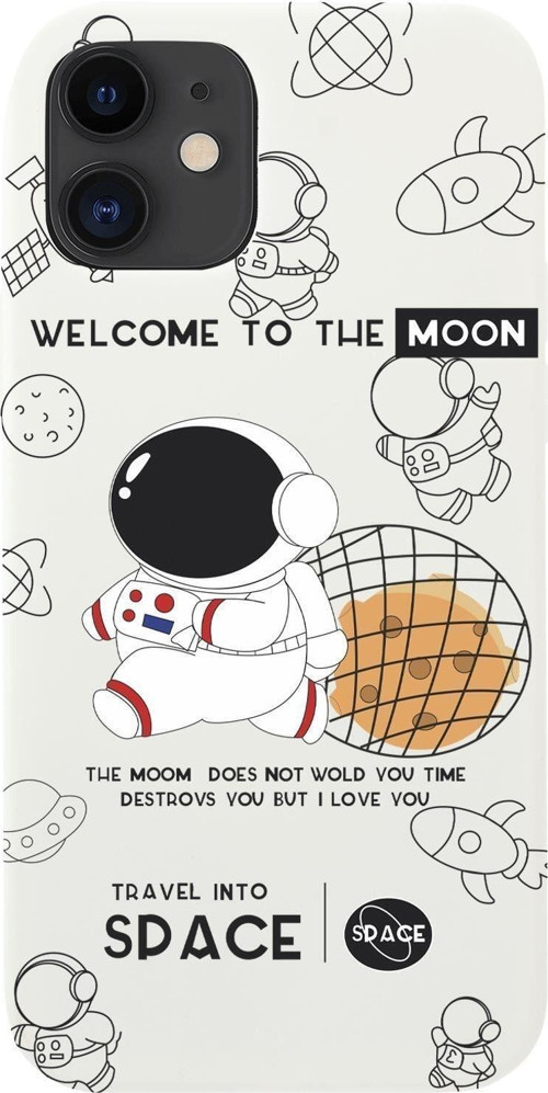 İphone 12 Sevimli Astronot Desenli Premium Silikonlu Telefon Kılıfı