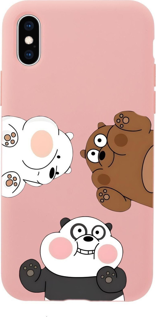 İphone Xs Uyumlu Cute Animals Desenli Premium Silikonlu Telefon Kılıfı