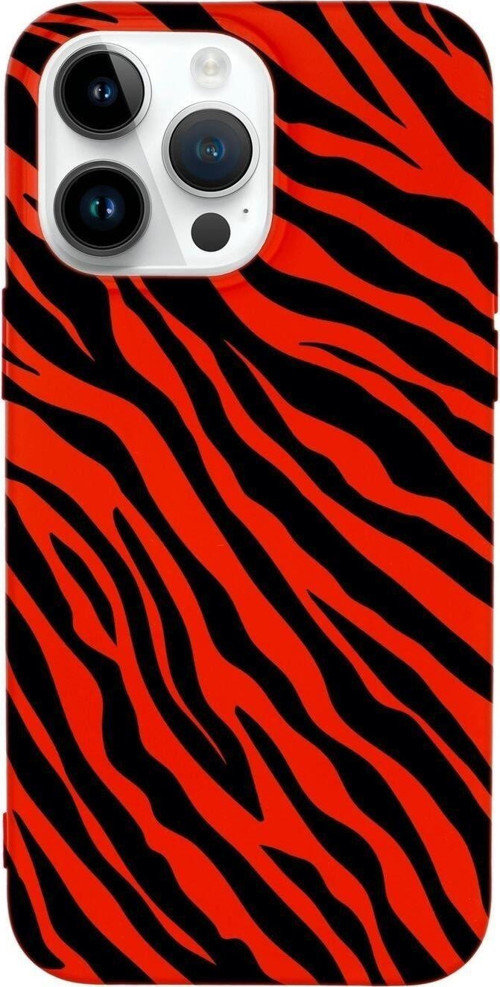 İphone 14 Pro Max Uyumlu Zebra Pattern Desenli Premium Silikonlu Lansman Telefon Kılıfı