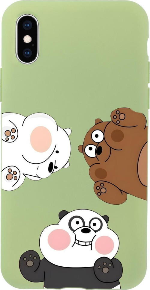 İphone Xs Uyumlu Cute Animals Desenli Premium Silikonlu Telefon Kılıfı