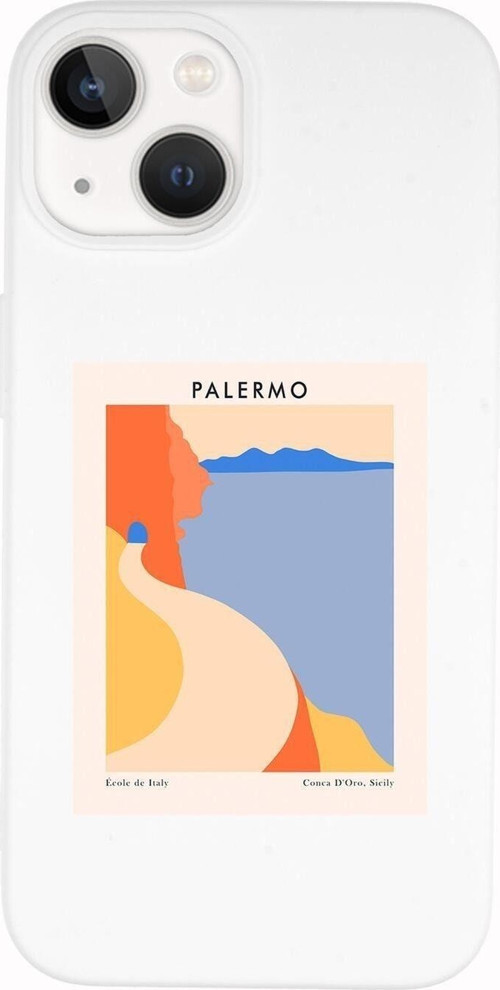 İphone 14 Plus Uyumlu Palermo Desenli Premium Silikonlu Lansman Telefon Kılıfı
