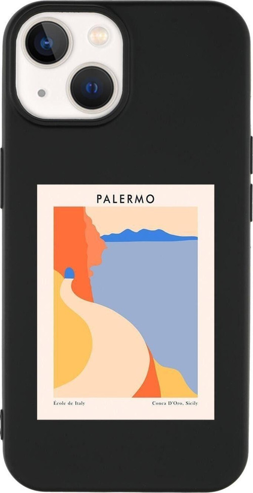 İphone 14 Plus Uyumlu Palermo Desenli Premium Silikonlu Lansman Telefon Kılıfı