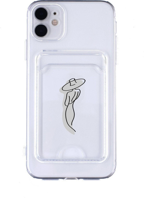 Iphone 11 Uyumlu Madame Desenli Şeffaf Kamera Korumalı Ve Kartlıklı Telefon Kılıfı