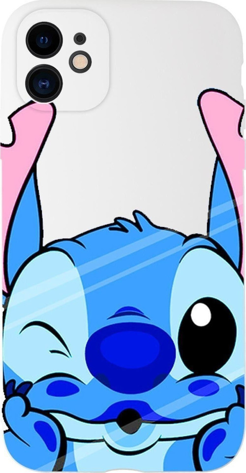 Iphone 11 Uyumlu Stitch Desenli Kamera Korumalı Lansman Kılıf Premium Silikonlu