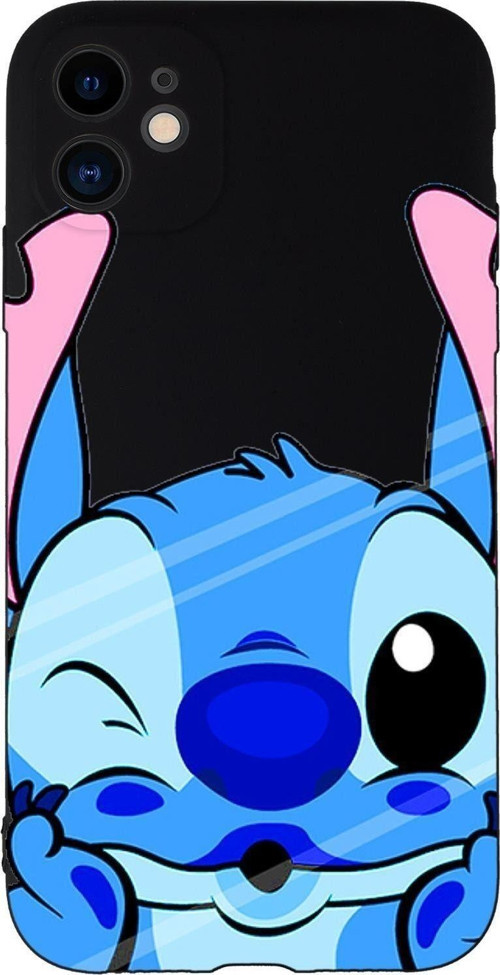 Iphone 11 Uyumlu Stitch Desenli Kamera Korumalı Lansman Kılıf Premium Silikonlu