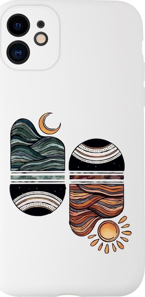 Iphone 11 Uyumlu Sunset Wave Desenli Kamera Korumalı Lansman Kılıf Premium Silikonlu