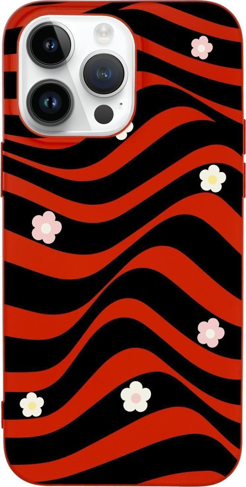 İphone 15 Pro Max Uyumlu Flowers İn Illusion Premium Silikonlu Telefon Kılıfı