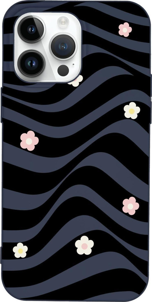 İphone 15 Pro Max Uyumlu Flowers İn Illusion Premium Silikonlu Telefon Kılıfı