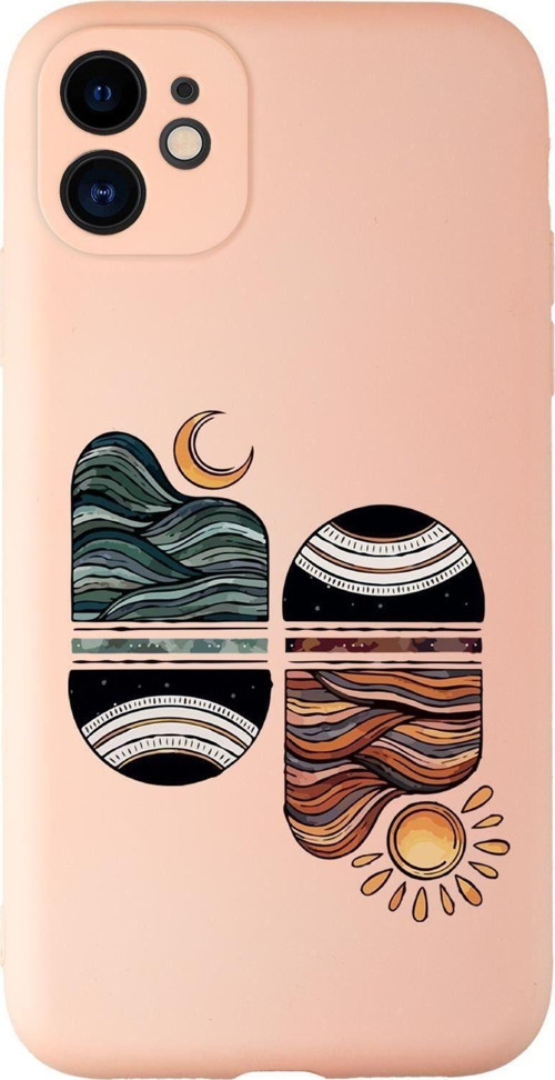 Iphone 11 Uyumlu Sunset Wave Desenli Kamera Korumalı Lansman Kılıf Premium Silikonlu