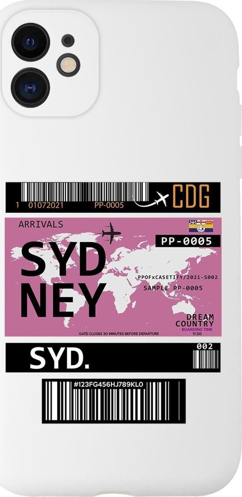 Iphone 11 Uyumlu Sydney Ticket Desenli Kamera Korumalı Lansman Kılıf Premium Silikonlu