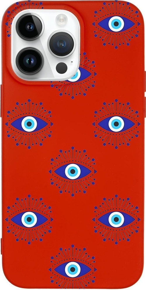 İphone 14 Pro Max Uyumlu Mystic Aura Desenli Premium Silikonlu Telefon Kılıfı