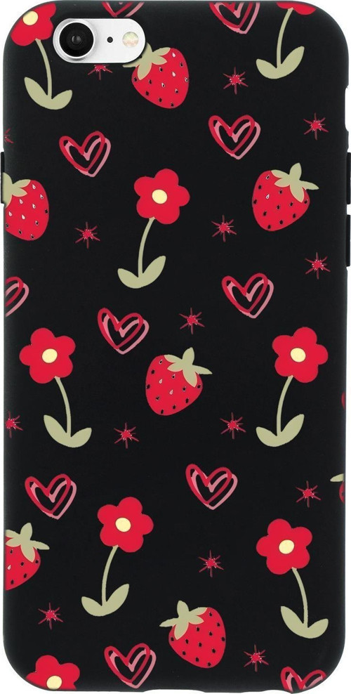 İphone 6S Uyumlu Red Garden Desenli Premium Silikonlu Telefon Kılıfı