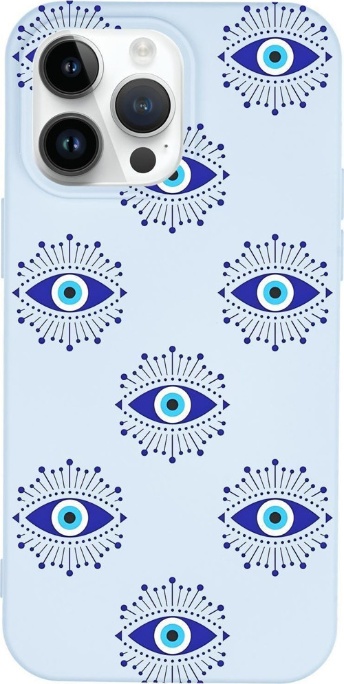 İphone 14 Pro Max Uyumlu Mystic Aura Desenli Premium Silikonlu Telefon Kılıfı