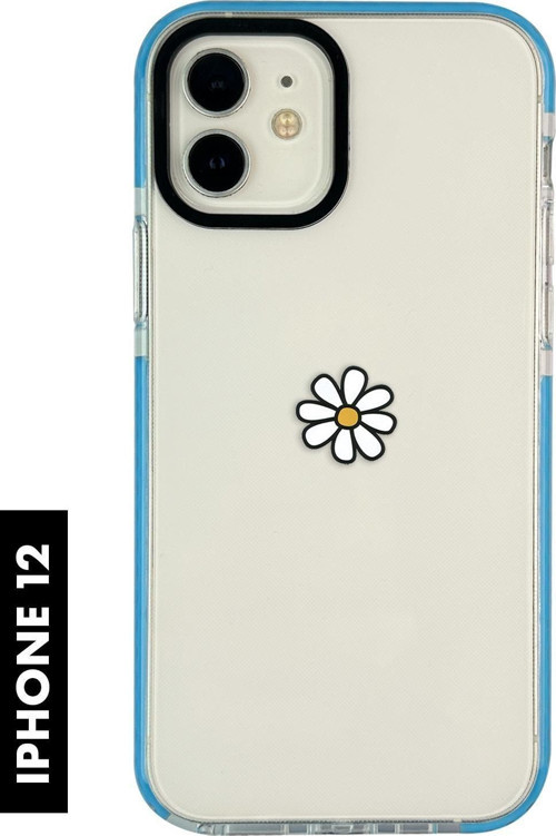 İphone 12 Uyumlu Papatya Desenli Premium Silikonlu Candy Telefon Kılıfı