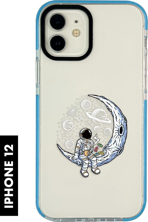 İphone 12 Uyumlu Keyifli Astronot Desenli Premium Silikonlu Candy Telefon Kılıfı