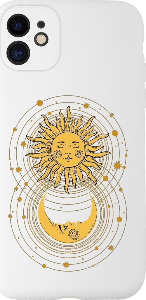 Iphone 11 Uyumlu Moon And Sun Desenli Kamera Korumalı Lansman Kılıf Premium Silikonlu