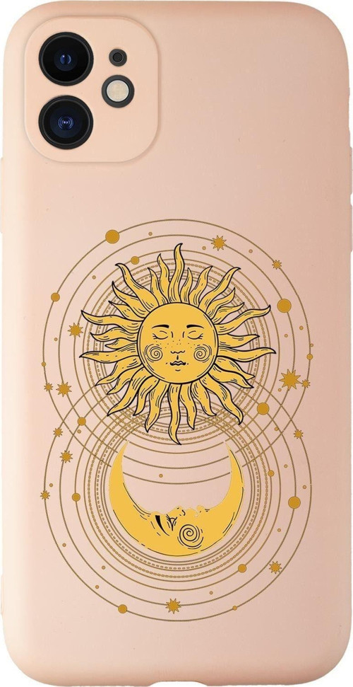 Iphone 11 Uyumlu Moon And Sun Desenli Kamera Korumalı Lansman Kılıf Premium Silikonlu