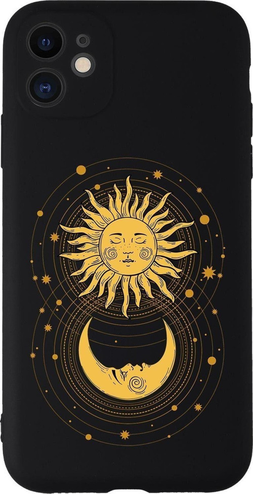 Iphone 11 Uyumlu Moon And Sun Desenli Kamera Korumalı Lansman Kılıf Premium Silikonlu