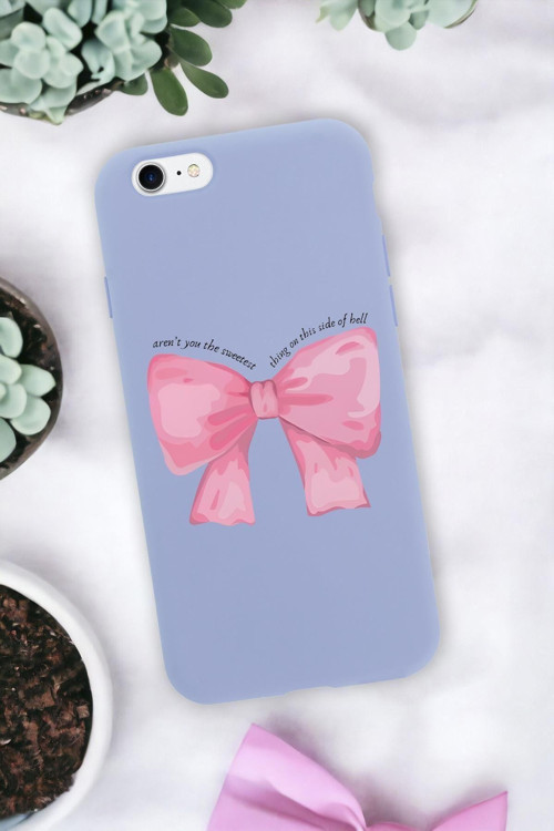 İphone Se 2020 Uyumlu Pembe Kurdele Premium Silikonlu Telefon Kılıfı