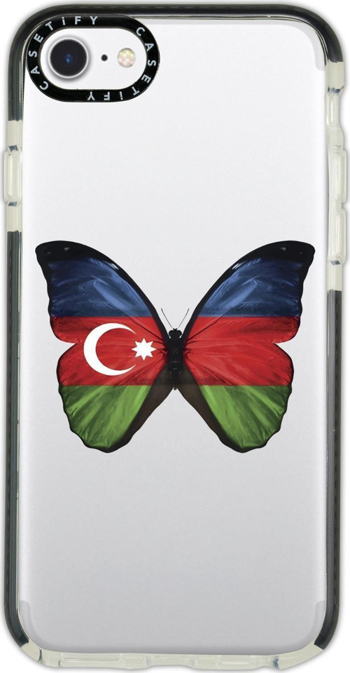 İphone 7 Casetify Uyumlu Kepenek Desenli Anti Shock Premium Silikonlu Siyah Kenar Detaylı Telefon Kı