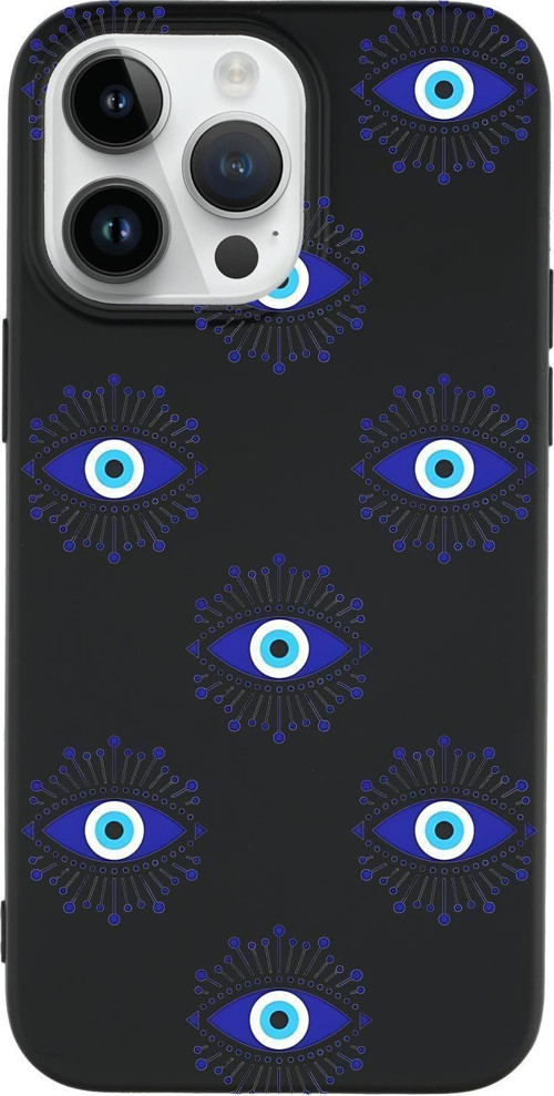 İphone 14 Pro Max Uyumlu Mystic Aura Desenli Premium Silikonlu Telefon Kılıfı