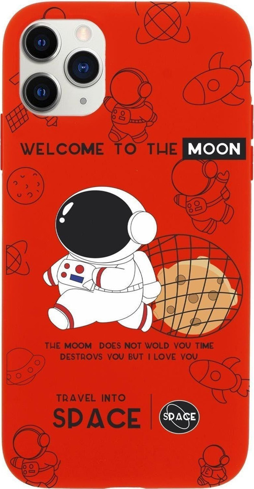 Iphone 11 Pro Max Sevimli Astronot Desenli Premium Silikonlu Telefon Kılıfı