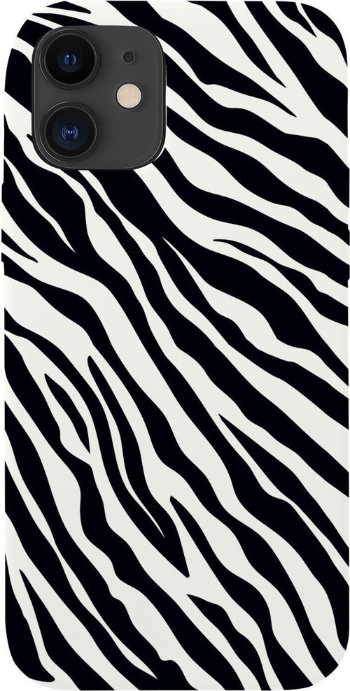 İphone 12 Zebra Pattern Premium Silikonlu Telefon Kılıfı