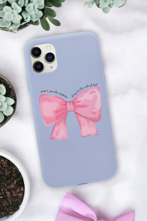 İphone 11 Pro Uyumlu Pembe Kurdele Premium Silikonlu Telefon Kılıfı