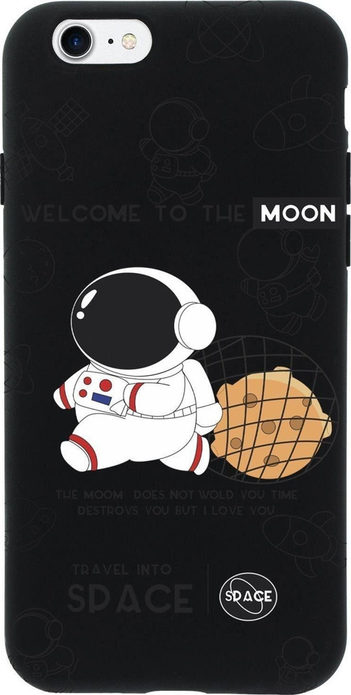 İphone Se 2020 Sevimli Astronot Desenli Premium Silikonlu Telefon Kılıfı