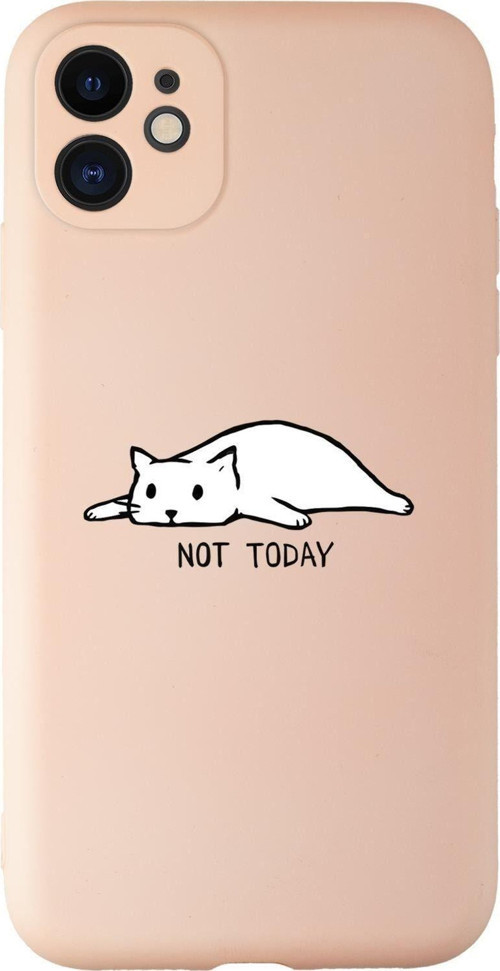 Iphone 11 Uyumlu Not Today Desenli Kamera Korumalı Lansman Kılıf Premium Silikonlu